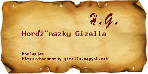 Horánszky Gizella névjegykártya