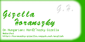 gizella horanszky business card